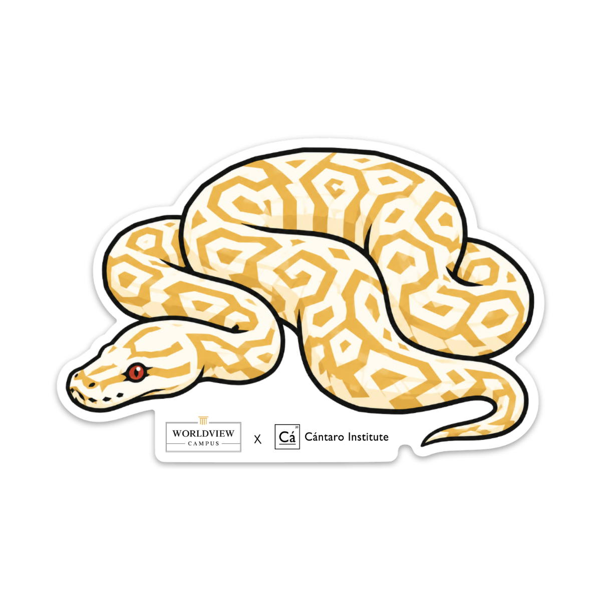 Albino Ball Python Sticker